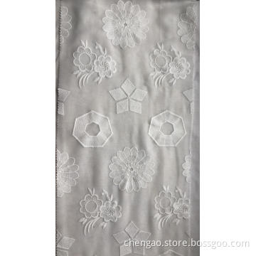 Four Patterns Chiffon Embroider Fabric